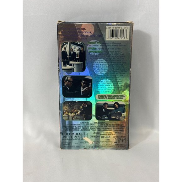Men In Black VHS 1997 Will Smith, Tommy Lee Jones Sci Fi Film Holographic Cover - Picture 2 of 10